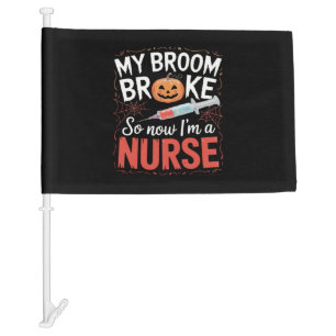 Nurse Funny Halloween Nursing Essential T-Shirt_1 Car Flag