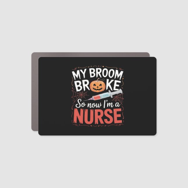 Nurse Funny Halloween Nursing Essential T-Shirt_1 Car Magnet (Front)