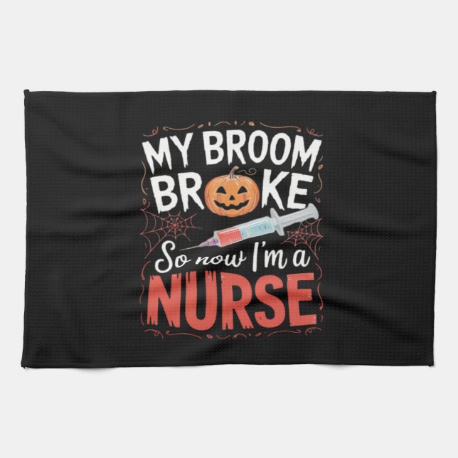 Nurse Funny Halloween Nursing Essential T-Shirt_1 Kitchen Towel (Horizontal)