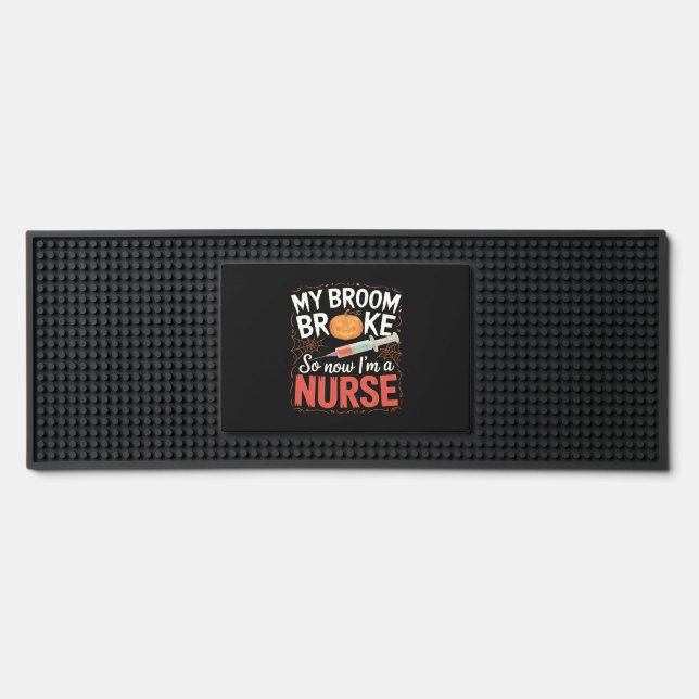 Nurse Funny Halloween Nursing Essential T-Shirt Bar Mat (Front)