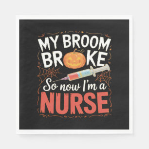 Nurse Funny Halloween Nursing Essential T-Shirt Napkins