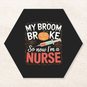 Nurse Funny Halloween Nursing Essential T-Shirt Paper Coaster
