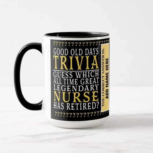 Nurse Funny Personalized Retired, Retirement Mug (Left)
