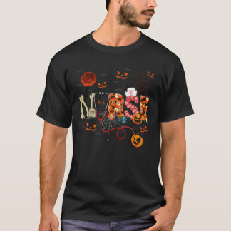 Nurse Funny Stethoscope Nurse Pumpkin Skull Lover T-Shirt