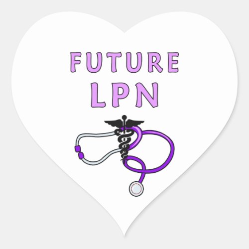 Nurse Future LPN Heart Sticker