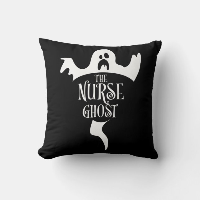Nurse Ghost Matching Halloween Pajamas Family Nurs Throw Pillow (Front)
