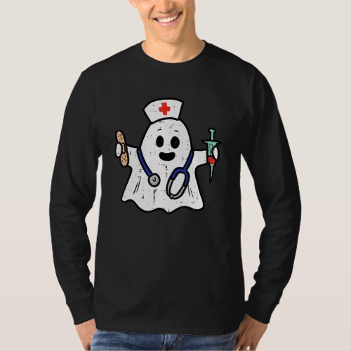Nurse Ghost Scrub Top Halloween Costume For Nurses
