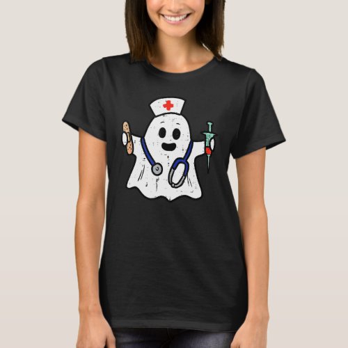 Nurse Ghost Scrub Top Halloween Costume For Nurses