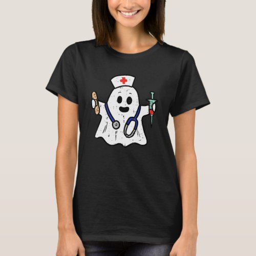 Nurse Ghost Scrub Top Halloween Costume For Nurses