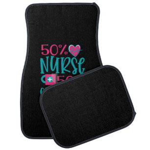 Nurse Gift 50 Nurse 50 Coffee Car Floor Mat