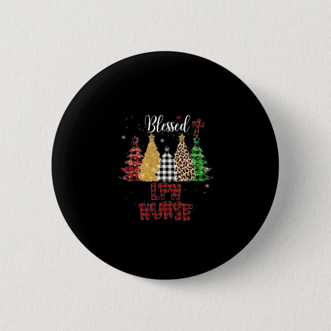 Nurse Gift | Blessed LPN Nurse Button (Front)