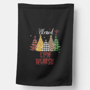 Nurse Gift Blessed LPN Nurse House Flag