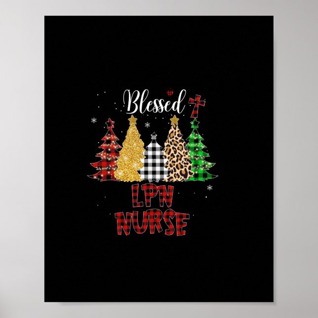 Nurse Gift | Blessed LPN Nurse Poster (Front)