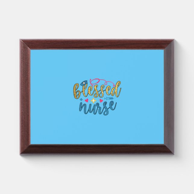 Nurse Gift | Blessed Nurse Award Plaque (Horizontal)