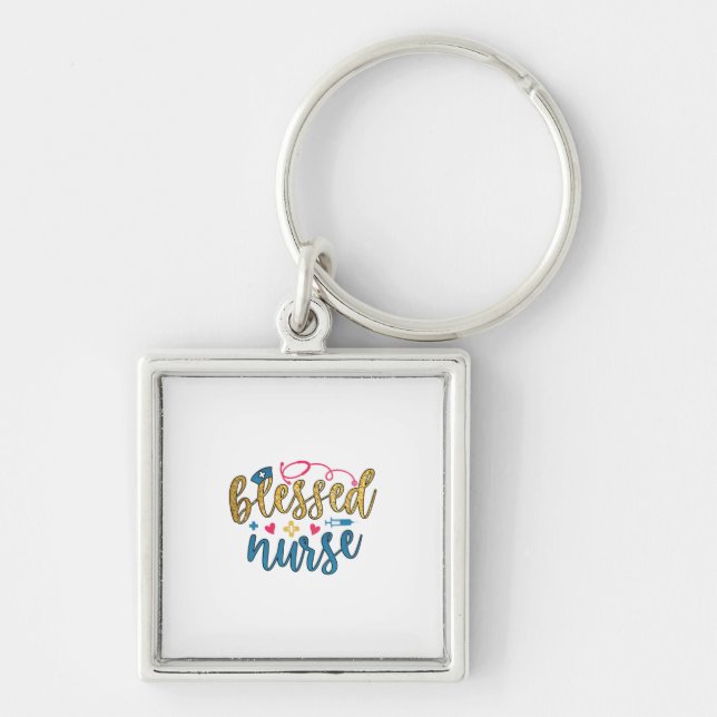 Nurse Gift | Blessed Nurse Keychain (Front)