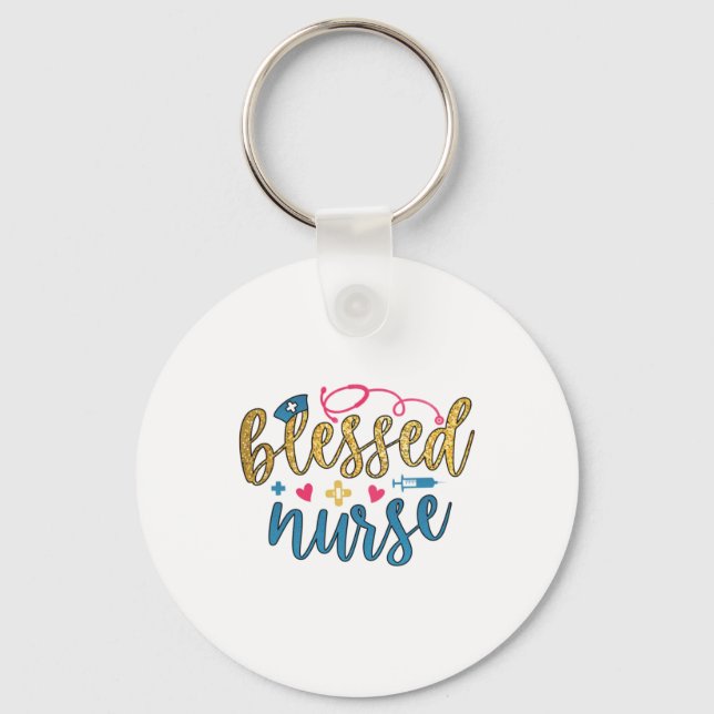 Nurse Gift | Blessed Nurse Keychain (Front)