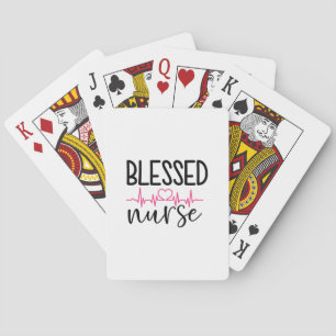 Nurse Gift Blessed Nurse Poker Cards