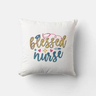 Nurse Gift   Blessed Nurse Throw Pillow