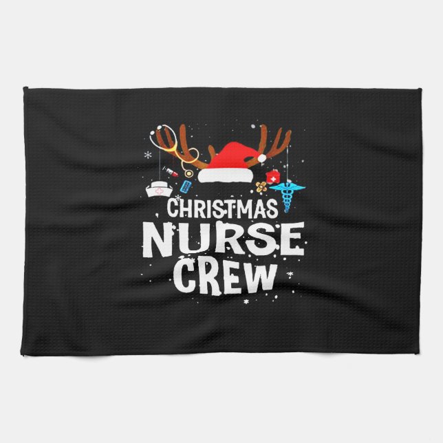 Nurse Gift | Christmas Nurse Crew Kitchen Towel (Horizontal)