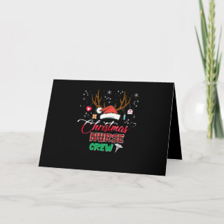Nurse Gift | Christmas Nurse Crew Snow Noel Hat Card