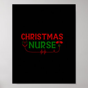 Nurse Gift Christmas Nurse Poster