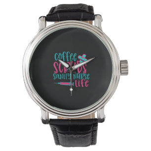 Nurse Gift Coffee Scrubs Sanity Nurse Life Watch