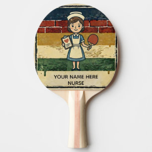 Nurse Gift Custom Ping Pong Paddle, Name Drop, Med Ping Pong Paddle