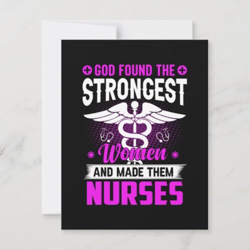 Nurse Gift God Found The Strongest Note Card