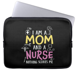 Nurse Gift I Am A Mom And A Nurse Laptop Sleeve