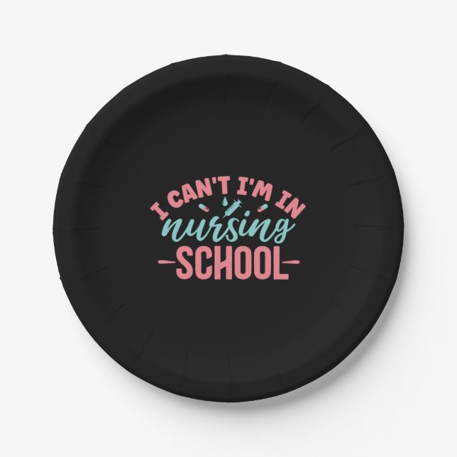 Nurse Gift | I Am In Nursing School Paper Plates (Front)