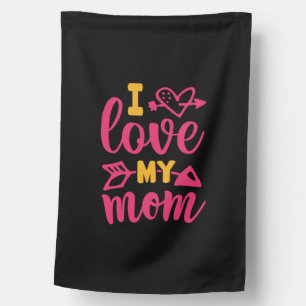 Nurse Gift I Love My Mom House Flag