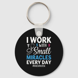 Nurse Gift I Work With Small Keychain