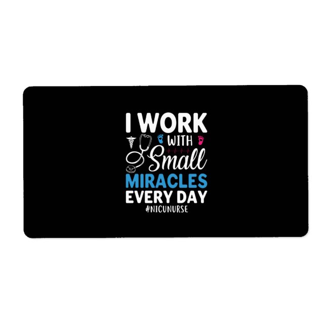 Nurse Gift | I Work With Small Label (Front)
