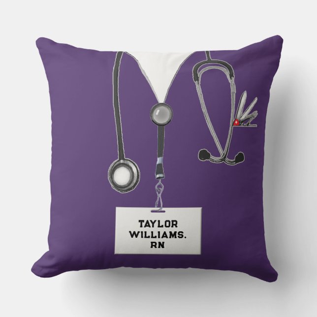 Nurse Gift Ideas Throw Pillow (Front)