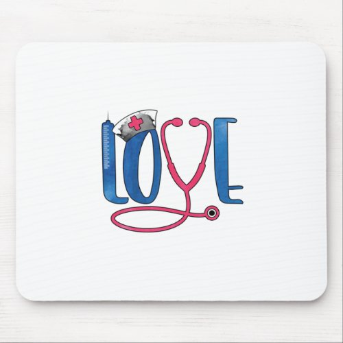 Nurse Gift  Love Nurse Mouse Pad