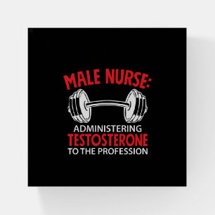Nurse Gift Male Nurse Administrering Paperweight