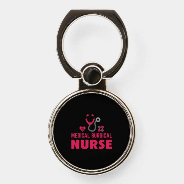 Nurse Gift | Medical Surgical Nurse Phone Ring Stand (Front)
