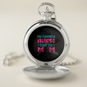 Nurse Gift   My Favorite Nurse Care Me Mom Pocket Watch