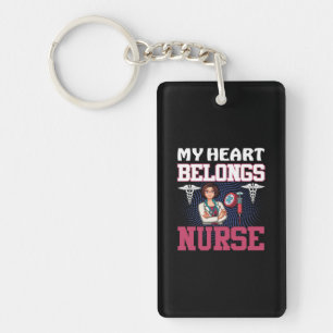 Nurse Gift   My Heart Belongs Nurse Keychain