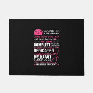 Nurse Gift   No Social Life Sleep Deprived Doormat