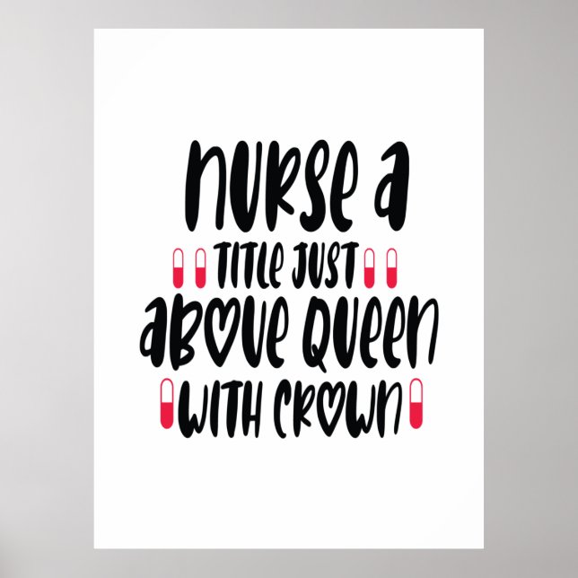 Nurse Gift Nurse A Title Just Above Poster (Front)