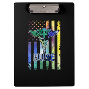 Nurse Gift Nurse American Flag Clipboard