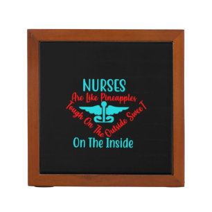 Nurse Gift Nurse Are Like Pineapples Desk Organizer