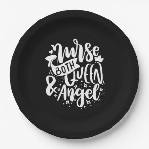 Nurse Gift   Nurse Both Queen And Angels Paper Plates