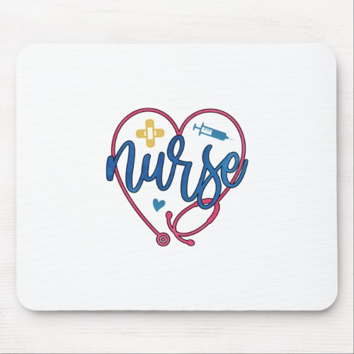 Nurse Gift  Nurse Heart Mouse Pad