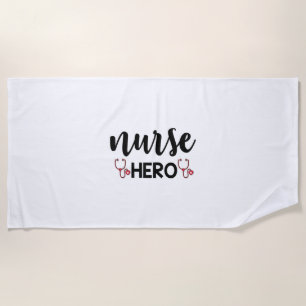 Nurse Gift Nurse Hero Beach Towel