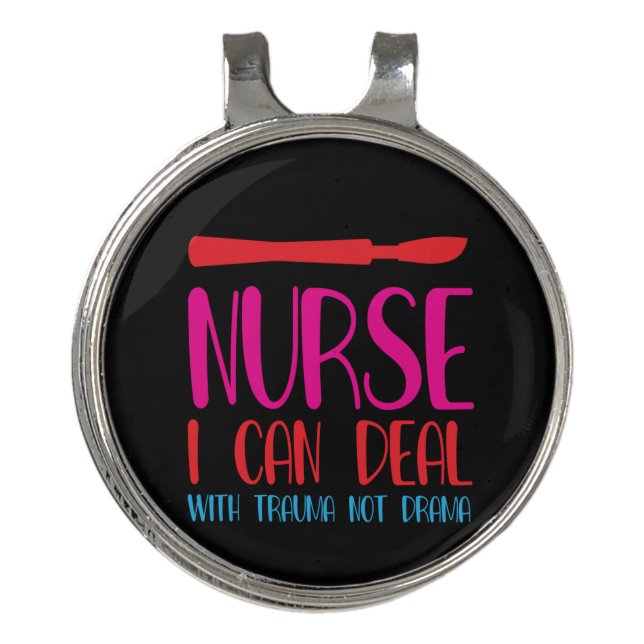 Nurse Gift Nurse I Can Deal Golf Hat Clip (Front)