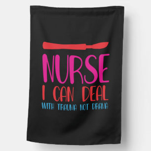 Nurse Gift Nurse I Can Deal House Flag