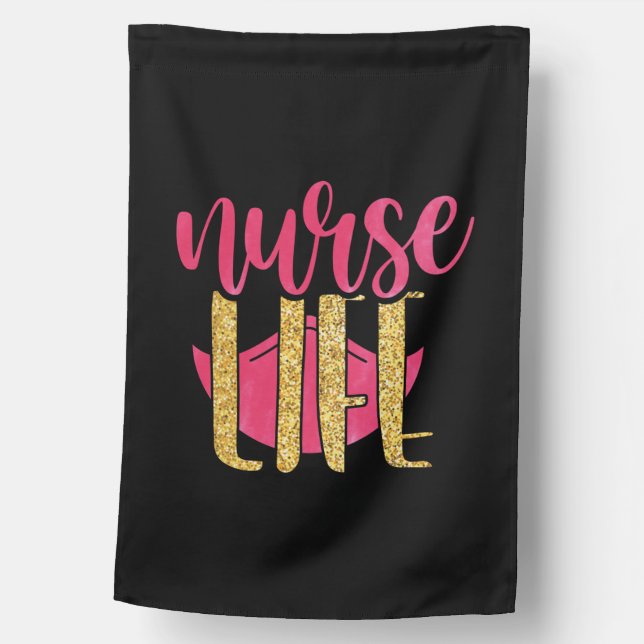 Nurse Gift Nurse Life House Flag (Front)