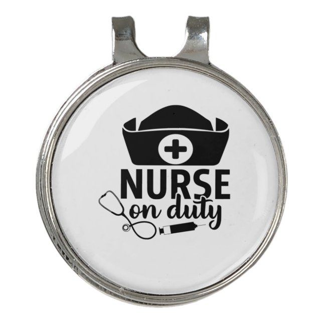 Nurse Gift Nurse On Duty Golf Hat Clip (Front)